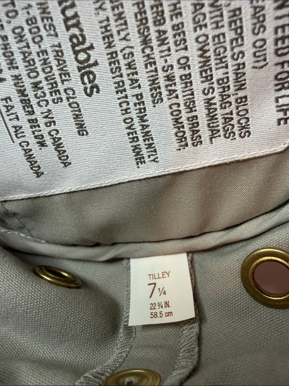 The Tilley Hat size 7 1/4 khaki